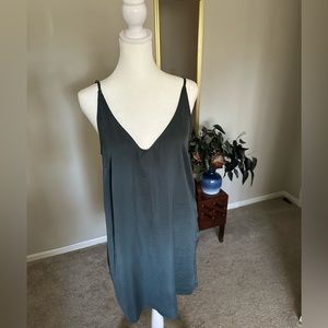 Honey Punch Gray Satin Slip Dress